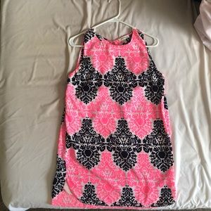 Hot Pink & Navy Blue Summer Mini Dress